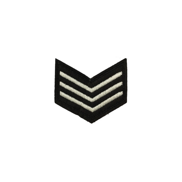 PC3892 - Black Grey Army Stripes (Iron On)