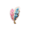 PC3440 - Pink Blue Sequin Feather (Iron On)