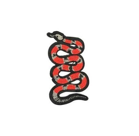PC2155K - Red Stripes Snake Animal S (Iron On)