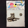 MP0093 - Golden Laying Leopard Tiger Cat Metal Pin Badge