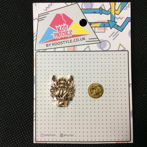 MP0023 - Gold Dragon TIger Metal Pin Badge
