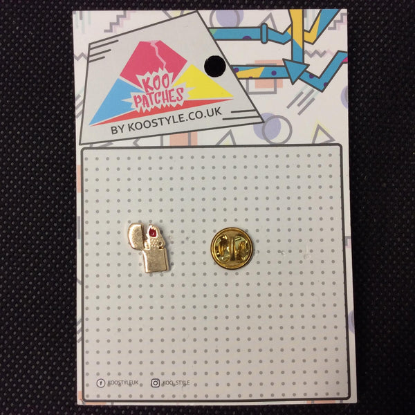 MP0060 - Mini Gold Lighter Metal Pin Badge