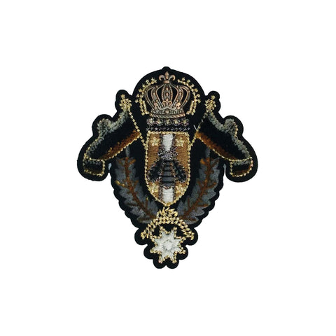 PC4159 - Gold Silver Crowns Emblem (Sew On)