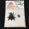 MP0273 - Blue Gem Black Star Metal Pin Badge
