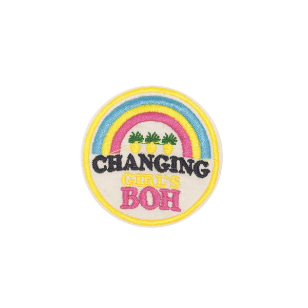 PC2274 - Changing Girl's BOH Round Rainbow Badge (iron on)