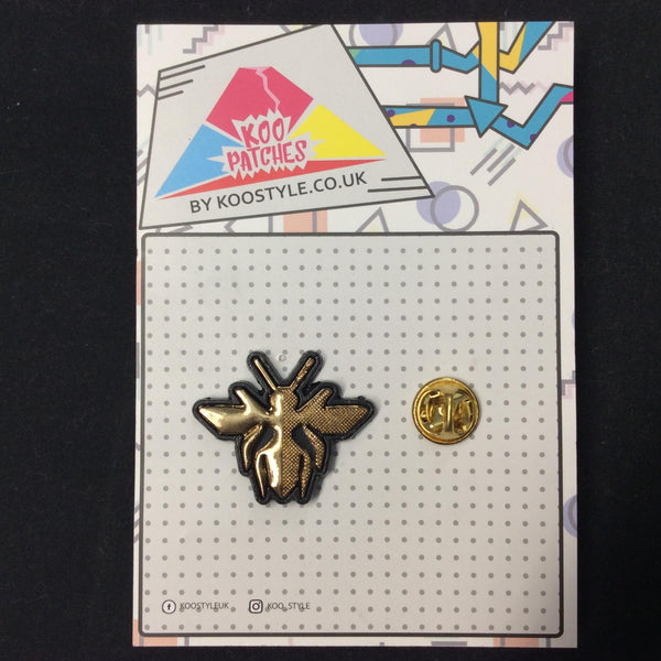 MP0224 - Gold Wasp Bee Bug Metal Pin Badge