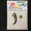 MP0139 - Gold Dragon Leopard Sword Case Metal Pin Badge