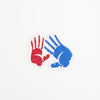 PT1376 - Red & Blue Hands (Iron on)