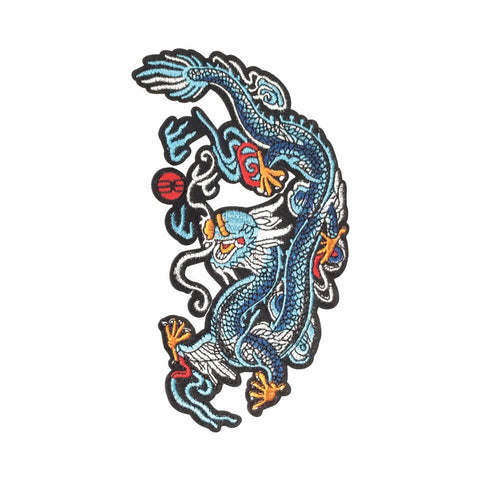 PC3466R - Blue Chinese Dragon R (Iron On)